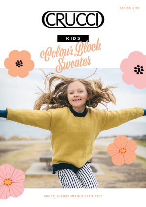 Crucci Knitting Pattern 2112 Kids Colour Block Sweater