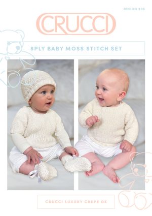 Crucci Pattern 205 Baby 8ply Moss Stitch Set