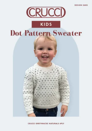 Crucci Knitting Pattern 2602 Kids Dot Pattern Sweater