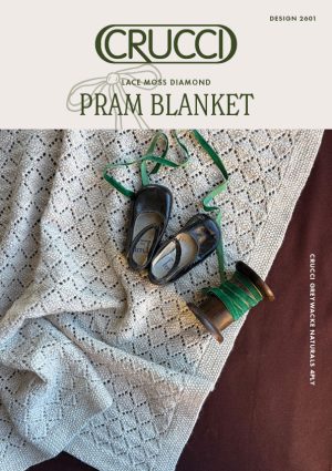 lace moss diamond pram blanket knitting pattern