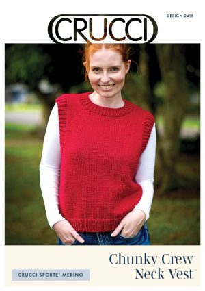 Crucci Knitting Pattern 2415 Chunky Crew Neck Vest
